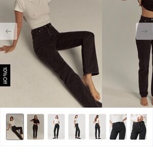 ROLLA'S Lou Lou Straight High Rise Jean Women in Black Sand